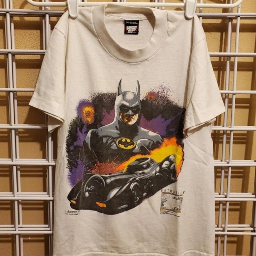 1989 batman batmobile michael keaton youth t-shirt‎